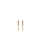 Diamond Accent Sleeper Earrings in 10kt Gold