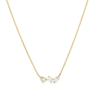 0.50 Carat TW Fancy Cut Laboratory-Grown Diamond Necklace in 10kt Yellow Gold