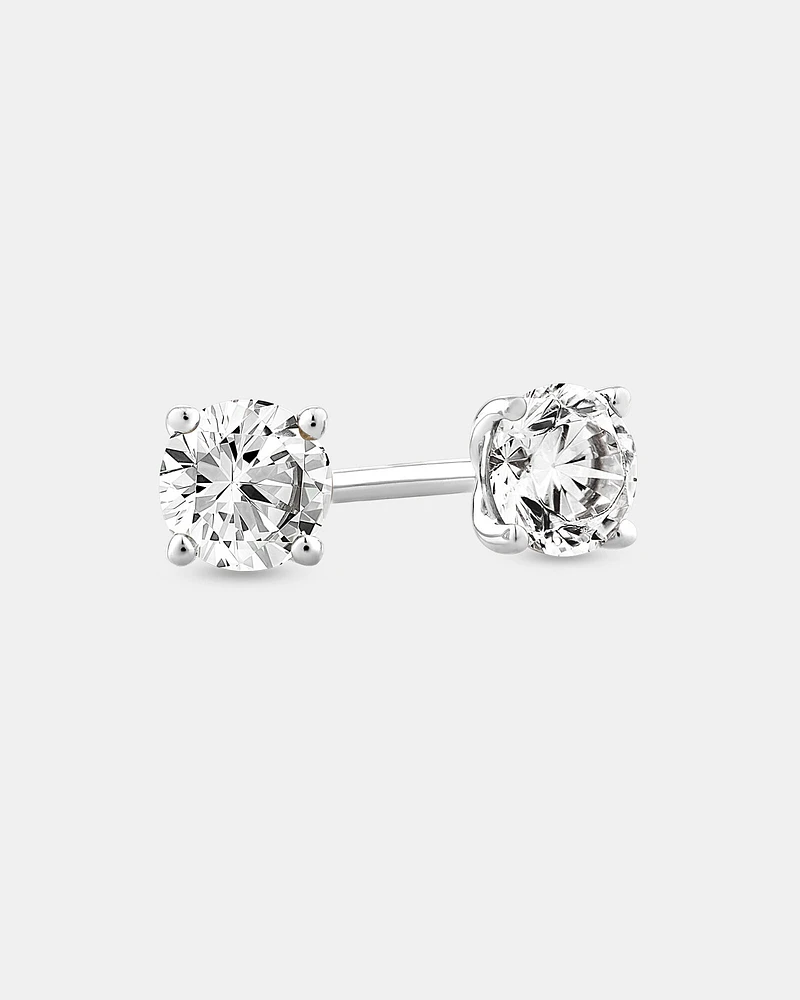 Carat TW Diamond Solitaire Stud Earrings in 18kt Gold