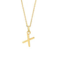 O Initial Pendant in 10kt Yellow Gold