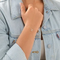 19cm (7.5") N Initial Bracelet in Sterling Silver