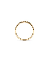 0.20 Carat TW Round Brilliant Graduated Diamond Ring in 10kt Yellow Gold