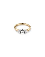 0.50 Carat TW Three Stone Round Brilliant Diamond Engagement Ring in 14kt White Gold