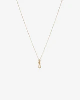 Vertical Sliding Knot Pendant Necklace in 10kt Yellow Gold