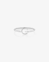 C Initial Ring in Sterling Silver