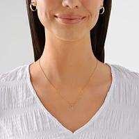 "K" Initial Necklace with 0.10 Carat TW of Diamonds in 10kt Yellow Gold