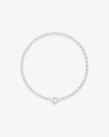 Chaîne belcher en argent sterling de 45 cm, largeur de 6,5 à 7 mm