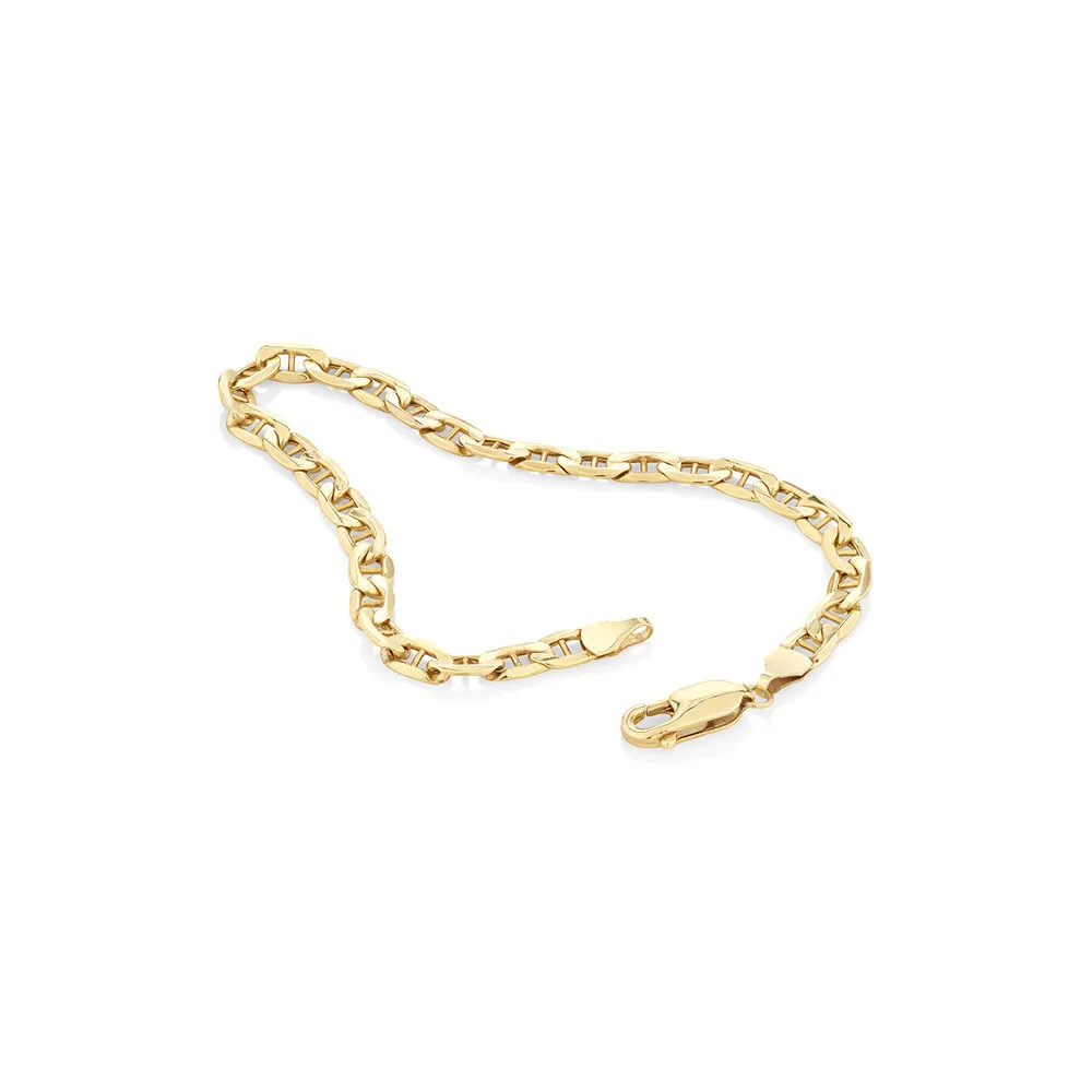 19cm (7.5) 4mm-4.5mm Width Rope Bracelet in 10kt Yellow Gold