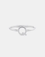 C Initial Ring in Sterling Silver