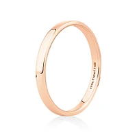 2mm Lite Half Round Wedding Band in 10kt Gold