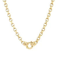 50cm (20") Diamond Belcher Chain with Diamonds in 10kt Yellow Gold
