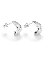 Boucles d'oreilles demi-créoles en argent sterling