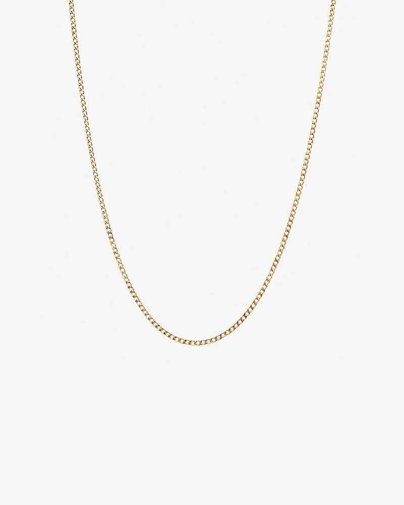 60cm (24") Hollow Curb Chain in 10kt Yellow Gold