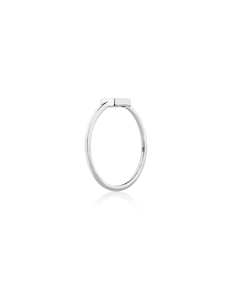 C Initial Ring in Sterling Silver