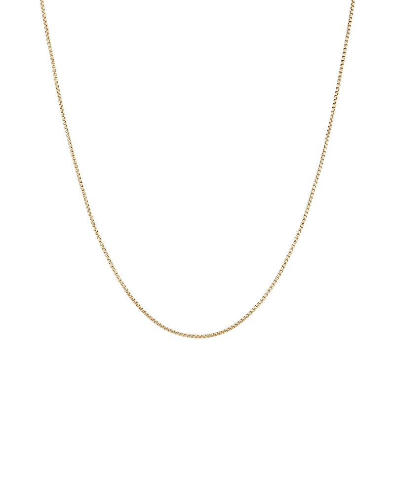 45cm (18") Hollow Round Box Chain in 14kt Yellow Gold