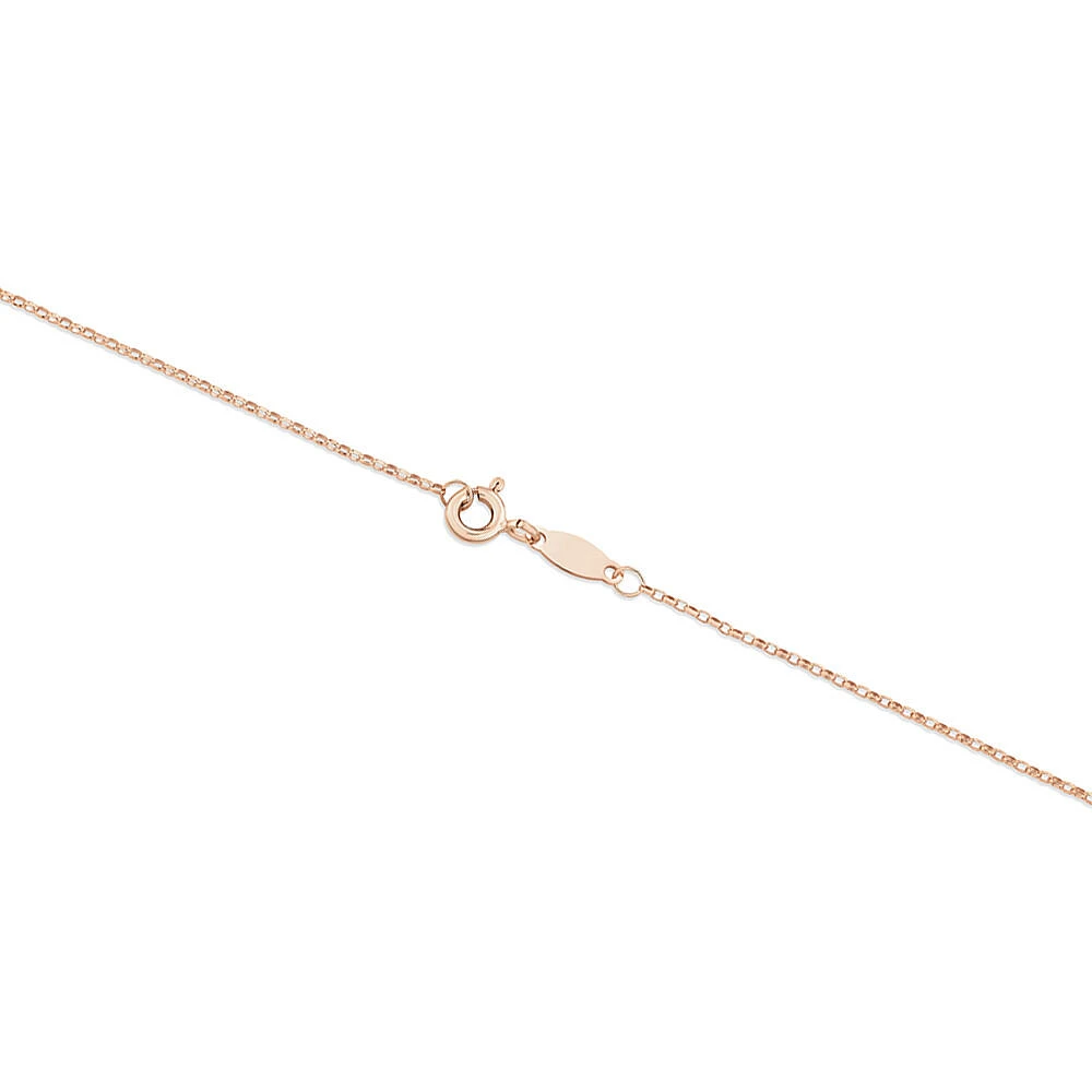 45cm (18") 1mm-1.5mm Width Solid Belcher Chain in 10kt Rose Gold