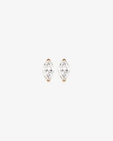 0.60 Carat TW Marquise Cut Solitaire Laboratory-Grown Diamond Stud Earrings in 10kt Yellow Gold