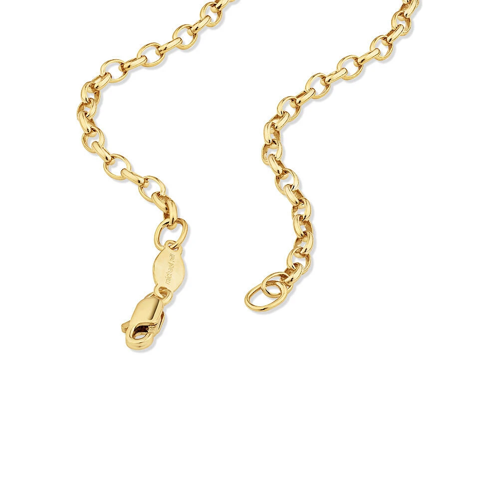 55cm (22") Oval Belcher Chain in 10kt Yellow Gold