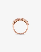 Morganite Half Eternity Ring in 10kt Rose Gold