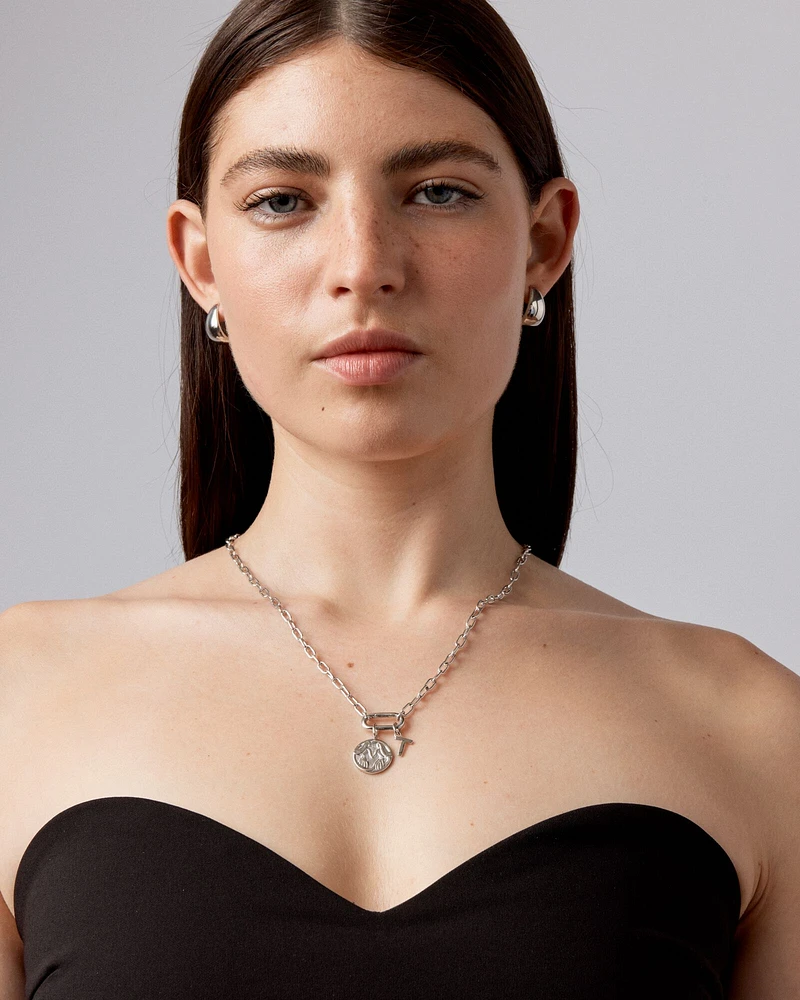 Diamond Accent Taurus Zodiac Pendant in Sterling Silver
