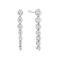 Drop Earrings with Carat TW of Diamonds in 18kt Gold