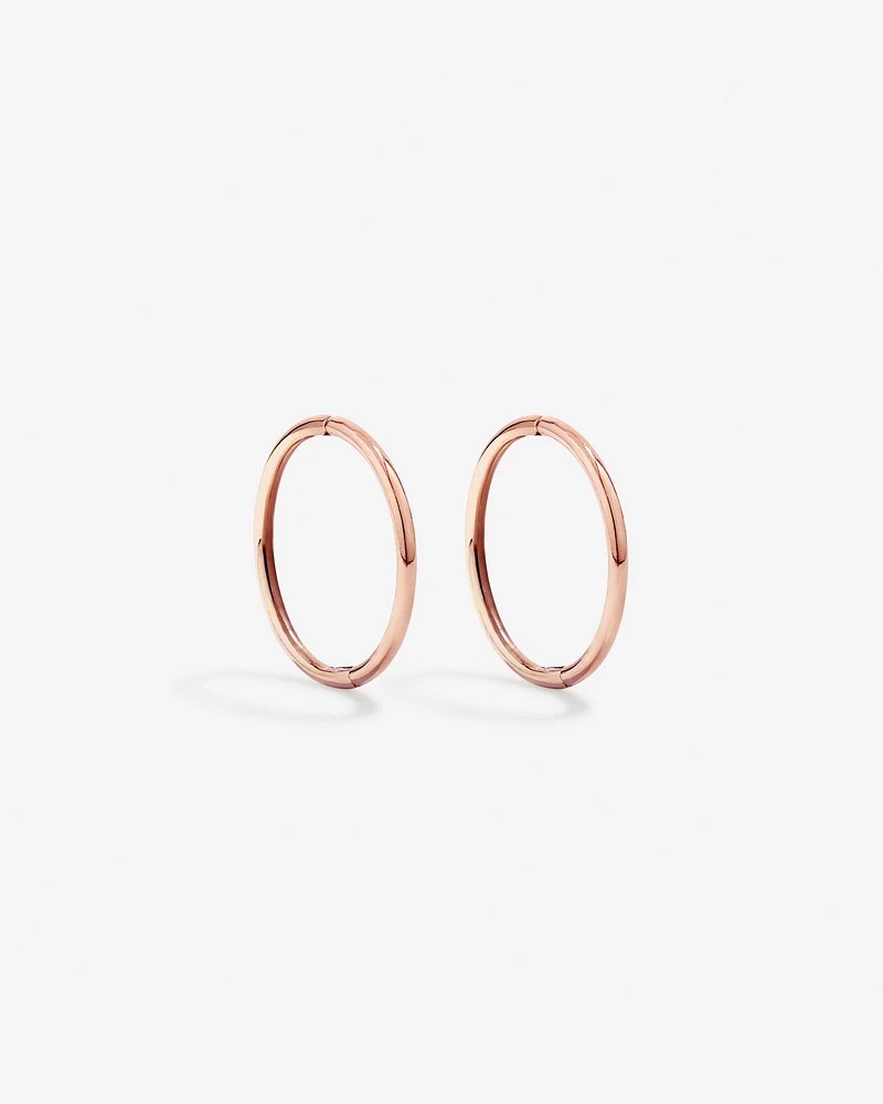 14mm Sleeper Earrings in 10kt Yellow Gold