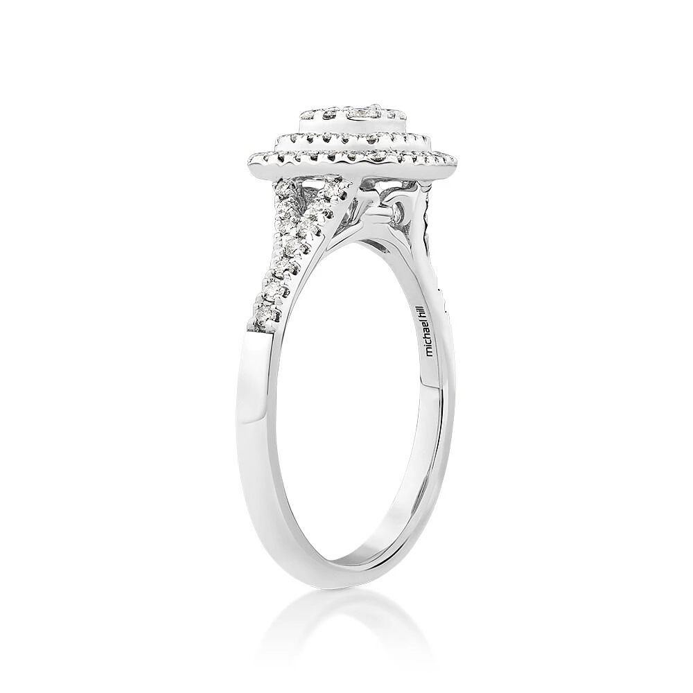 Engagement Ring with 1/2 Carat TW of Diamonds in 10kt White Gold
