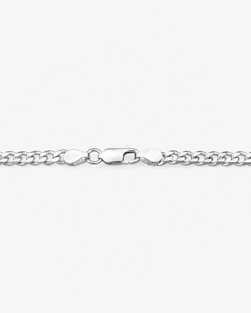 60cm (24") 4.3mm Width Curb Chain in Sterling Silver