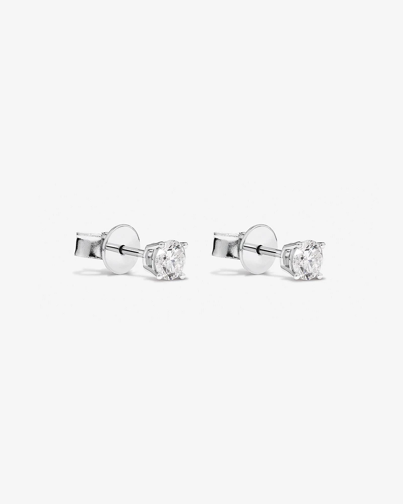 0.60 Carat TW Diamond Solitaire Stud Earrings in 10kt White Gold