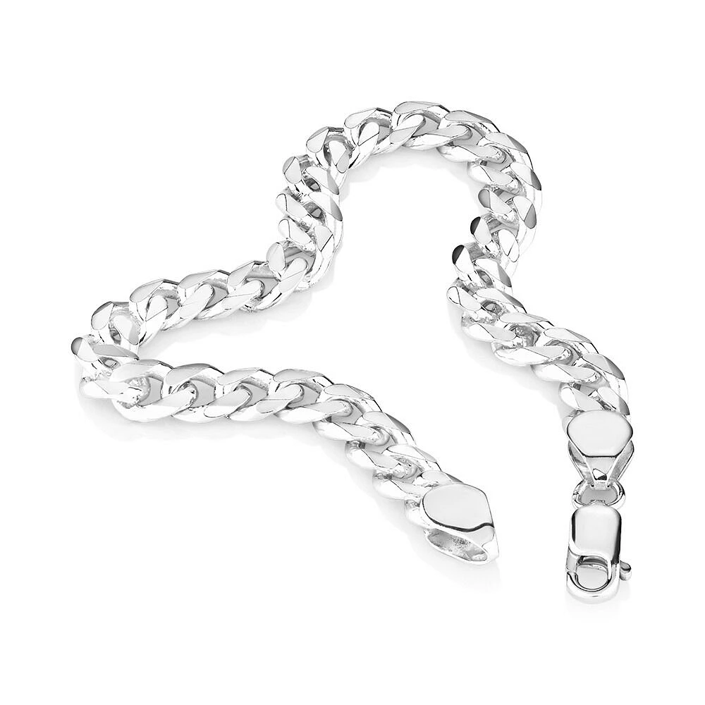 21cm (8.5") 7.2mm Width Curb Bracelet in Sterling Silver