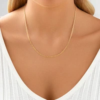 45cm (18") Hollow Curb Chain in 10kt Yellow Gold