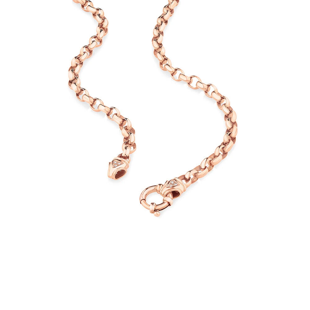 50cm (20") Diamond Belcher Chain with Diamonds in 10kt Yellow Gold