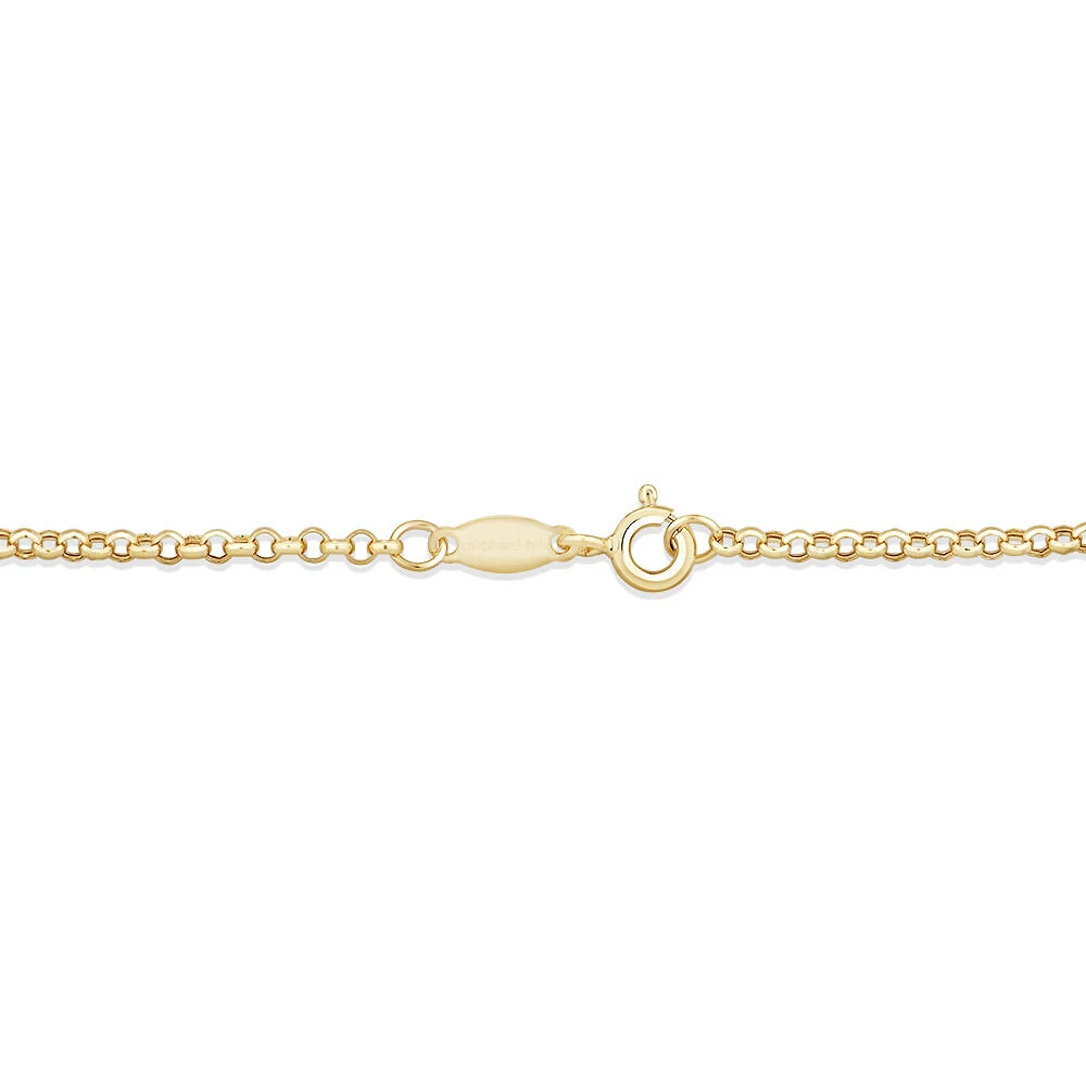 17cm (7") 2mm-2.5mm Width Hollow Belcher Bracelet in 10kt Yellow Gold