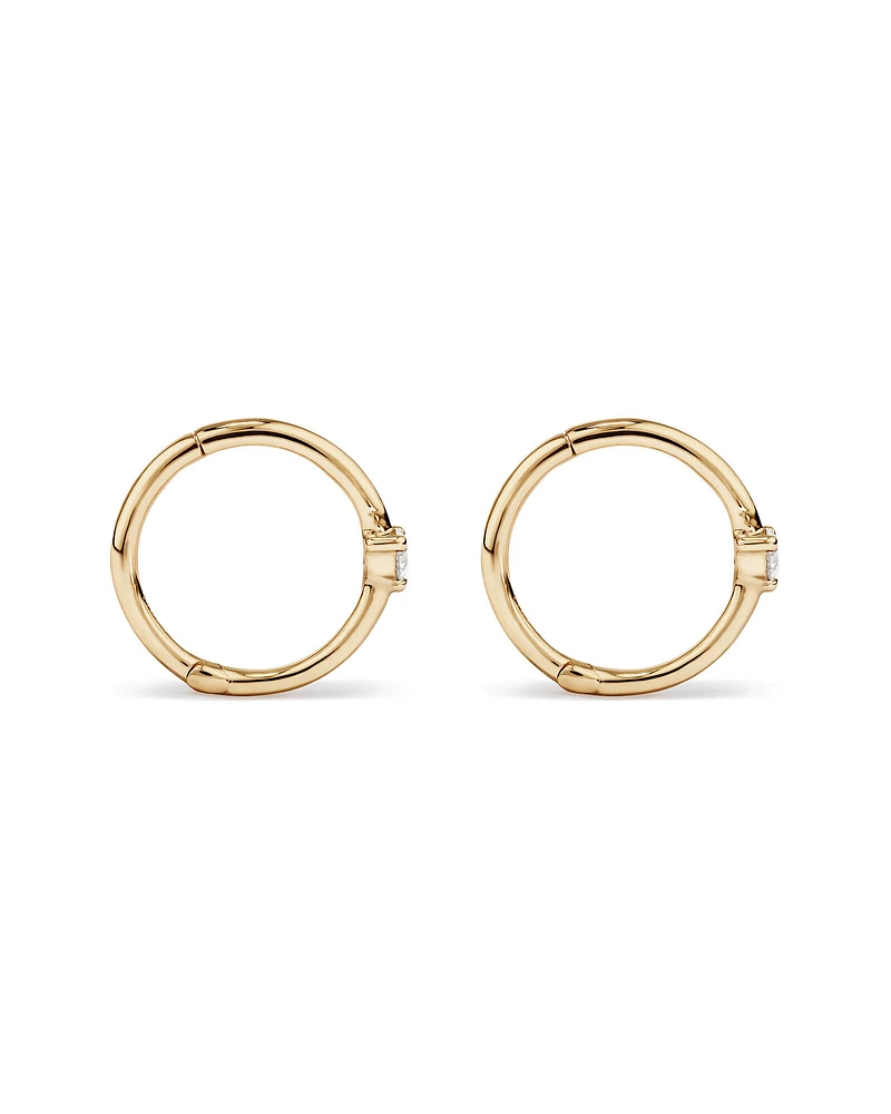 Diamond Accent Sleeper Earrings in 10kt Gold