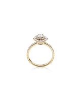 Sir Michael Hill Designer Oval Engagement Ring with 0.92 Carat TW Diamonds in 18kt Gold