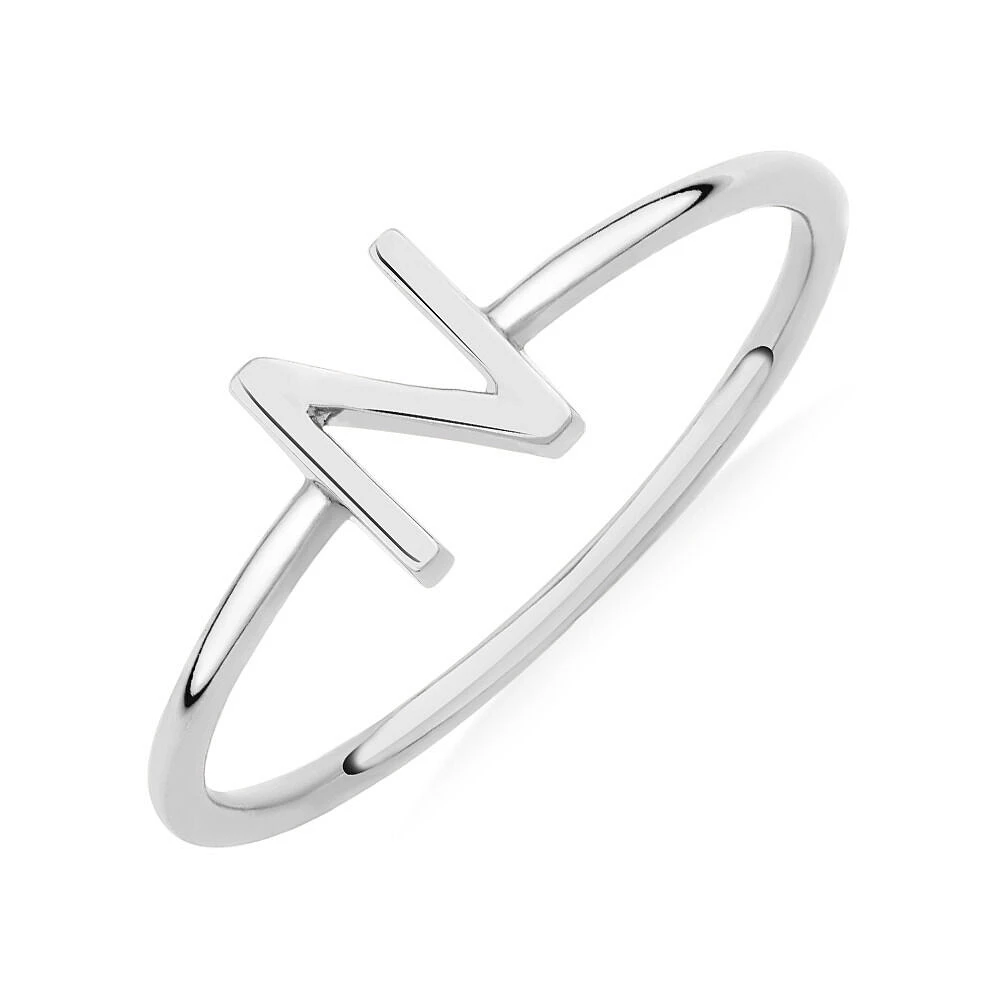 C Initial Ring in Sterling Silver