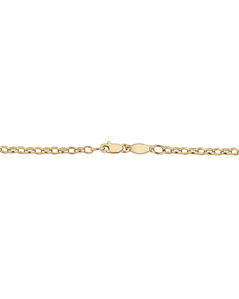 50cm (20") Oval Belcher Chain in 10kt Yellow Gold