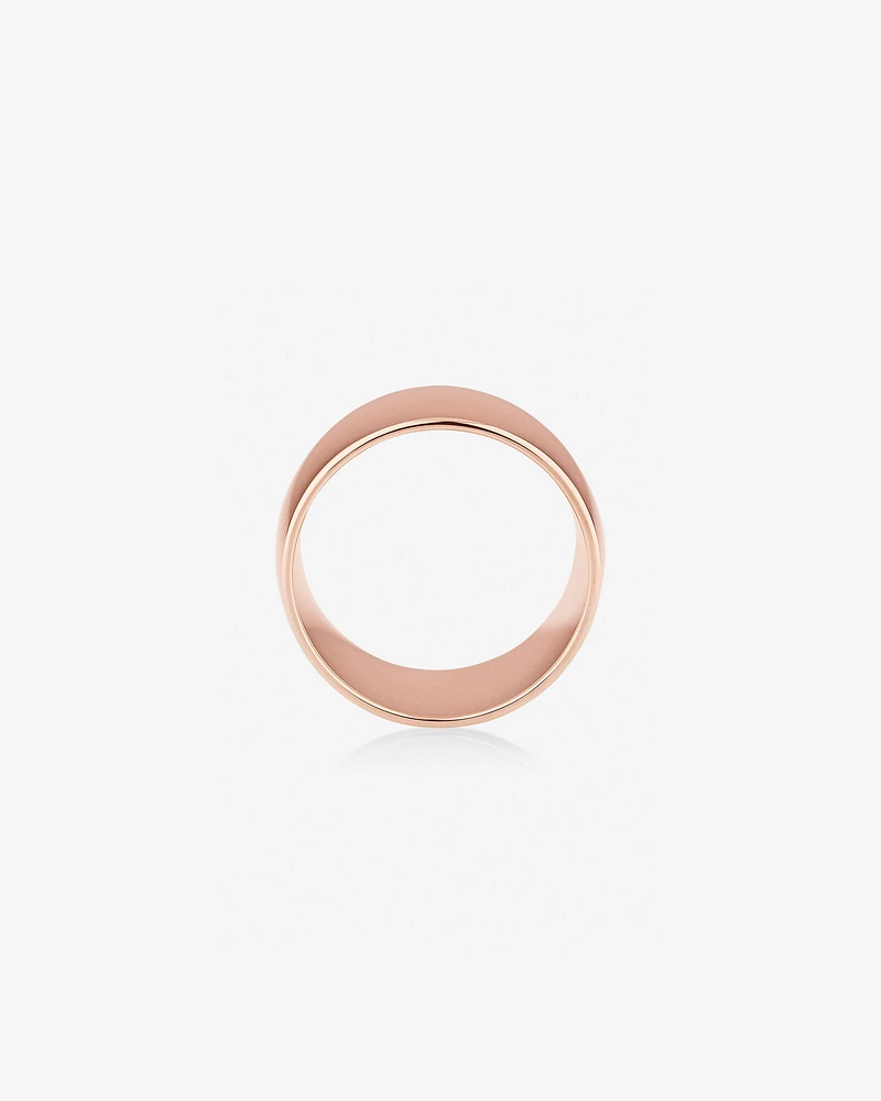 12mm Barrel Ring in 10kt Rose Gold