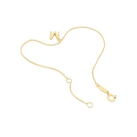 19cm (7.5") C Initial Bracelet in 10kt Yellow Gold