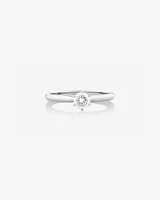 Certified Solitaire Engagement Ring with a 0.34 Carat TW Diamond in 18kt White Gold