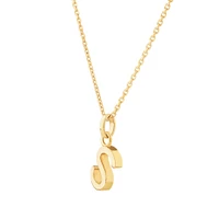 O Initial Pendant in 10kt Yellow Gold