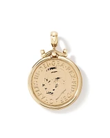 Half Sovereign Medallion Pendant in 10kt and 22kt Yellow Gold