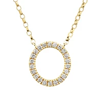 "K" Initial Necklace with 0.10 Carat TW of Diamonds in 10kt Yellow Gold