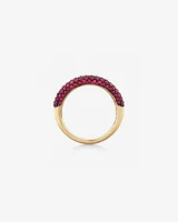 Ring with Ruby in 10kt Yellow Gold