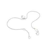 19cm (7.5") N Initial Bracelet in Sterling Silver