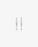 Huggie Paperclip Earrings in Silver