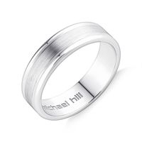 Men's Wedding Band in 10kt White Gold