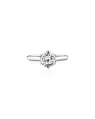 Bague de fiançailles en or blanc 18 K à diamant solitaire certifié totalisant 1,50 ct