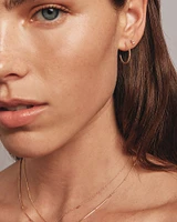 0.15 Carat TW Fine Diamond Hoop Earrings in 10kt White Gold