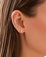 4mm Circle Stud Earrings in 10kt Yellow Gold